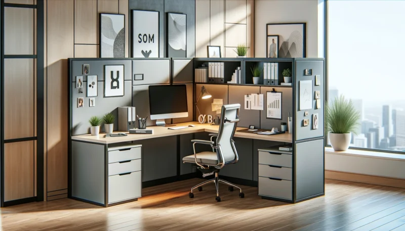 cubicle design in an office setting